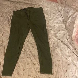 Ankle skinny dark green